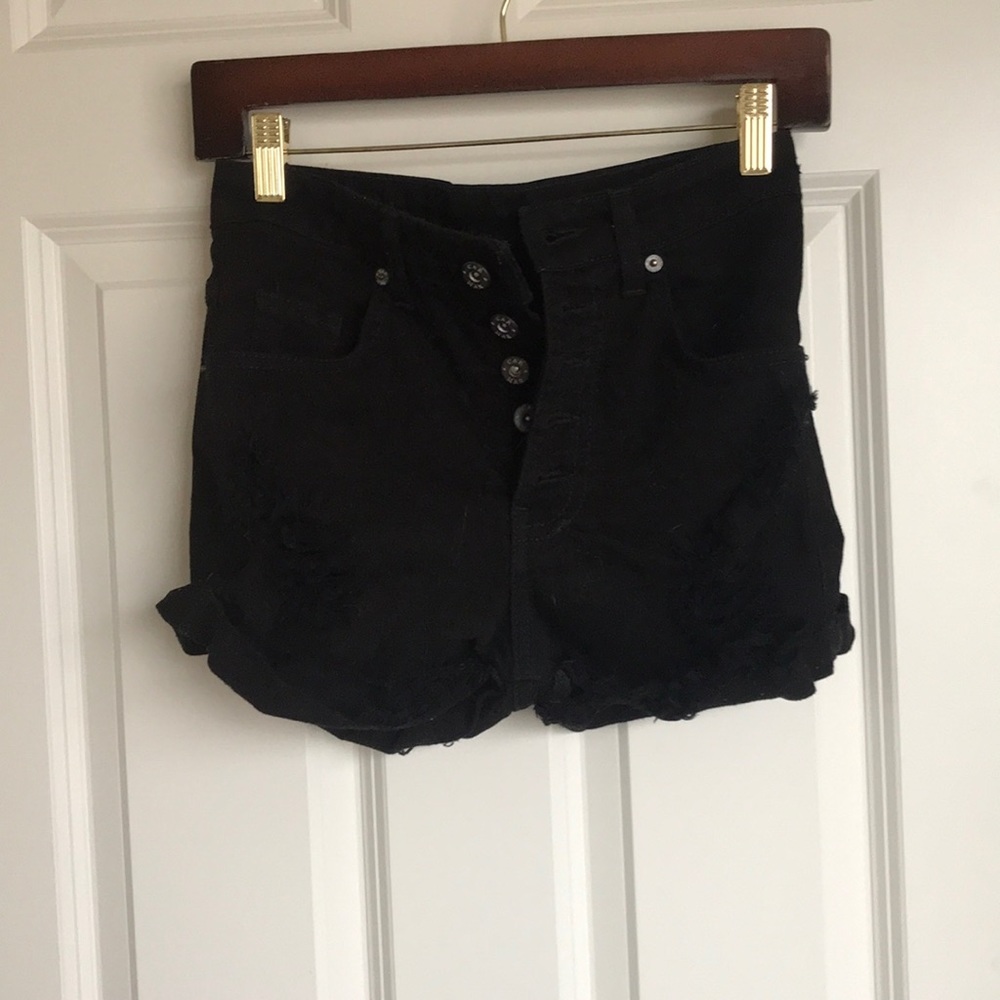 carmar denim black shorts / 26